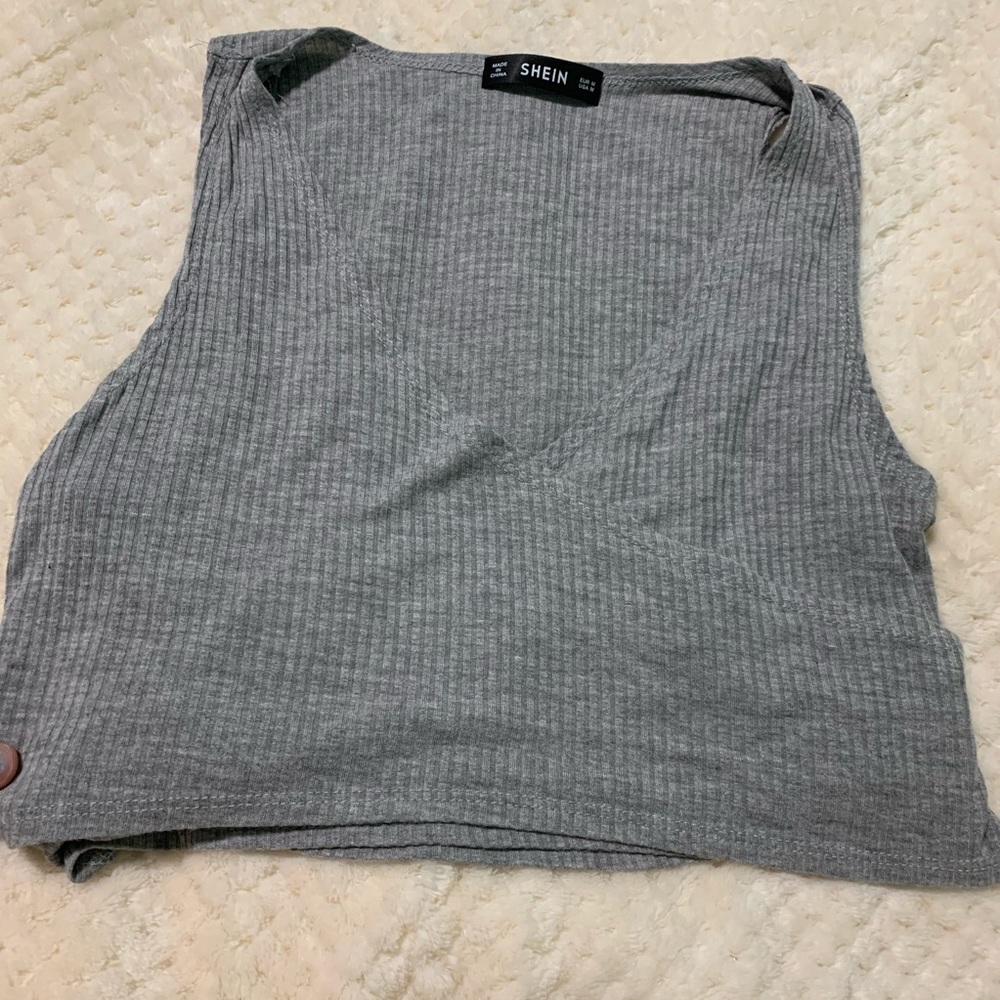 SHEIN WRAP AROUND CROP TOP